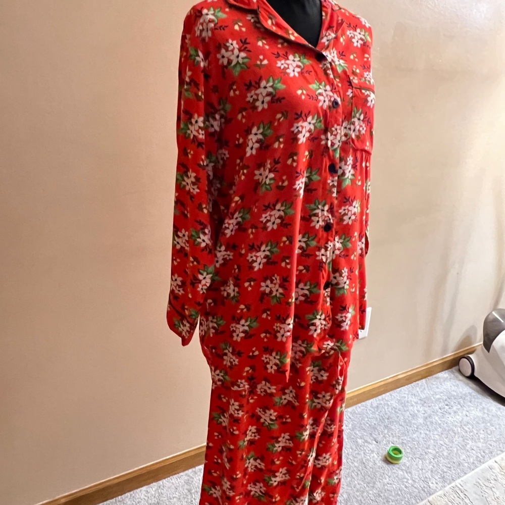 Floral Red Women's Pajama Set